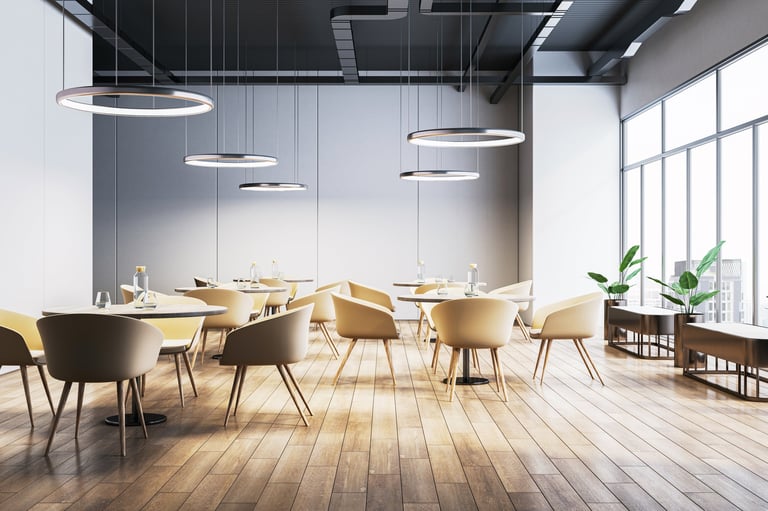 Interior del café moderno